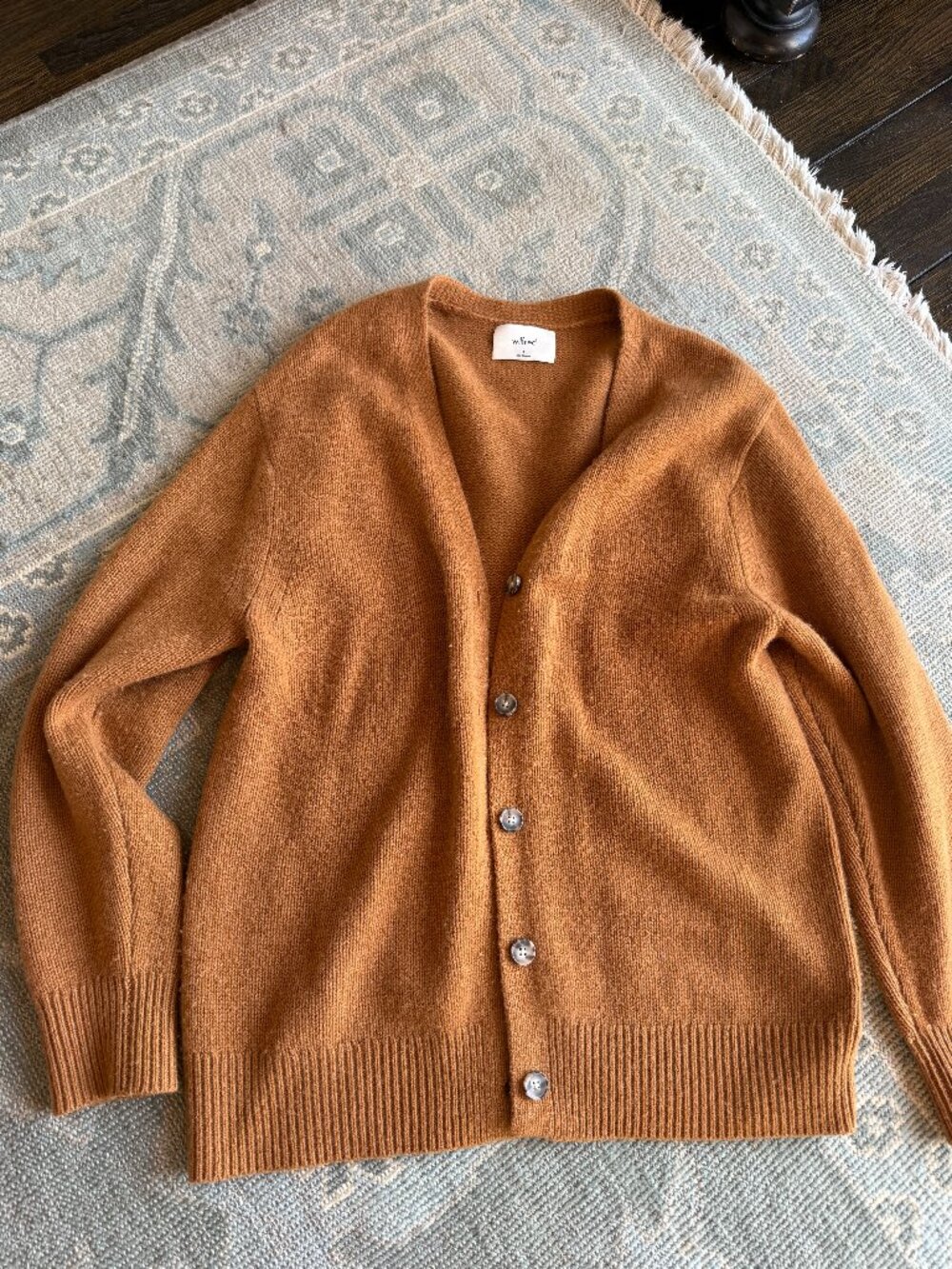 Aritzia Wilfred Camel Knit Cardigan, Size Small